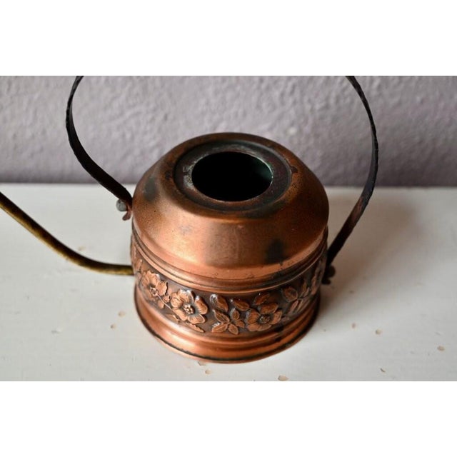Vintage Bohemian Copper Cactus Watering Can, 1960s For Sale - Image 4 of 9