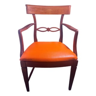 Sculptural Mid-Century Modern Armchair in Burnt Orange For Sale