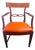Sculptural Mid-Century Modern Armchair in Burnt Orange For Sale