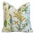 Cottage Cotton & Linen Wildflower Feather/Down Pillow 24" Square For Sale