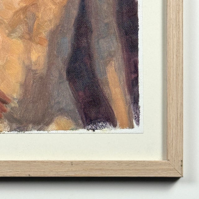 Figurative Vintage Expressionist Male Figurative Portrait, Framed (Oil on Canvas Paper) For Sale - Image 3 of 4