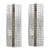 Contemporary Diamanted Rectangular Murano Glass Chromed Wall Sconces - Set of Two For Sale