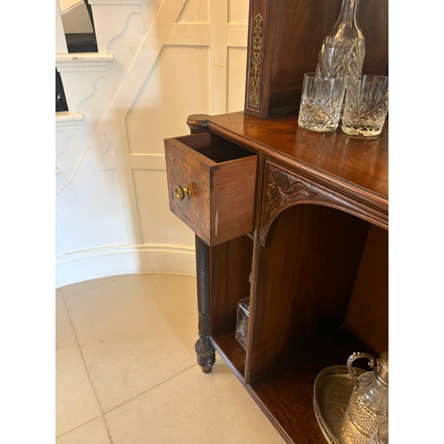 Antique Regency Open Bookcase in Rosewood with Brass Inlaid, 1820 For Sale - Image 9 of 18