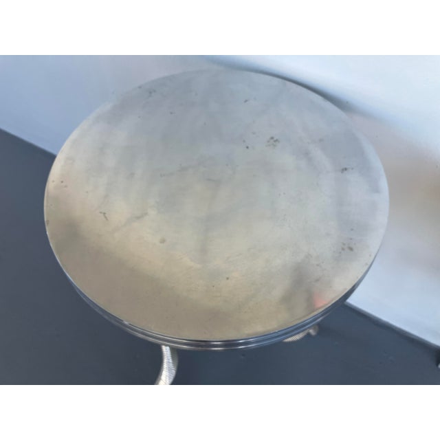 Metal Pair of Arthur Court Gueridon Side Tables, Circa 1970s For Sale - Image 7 of 16