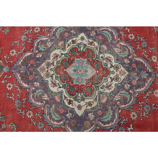 1960s Vintage Persian Red Handwoven Oversized Rug For Sale - Image 10 of 11