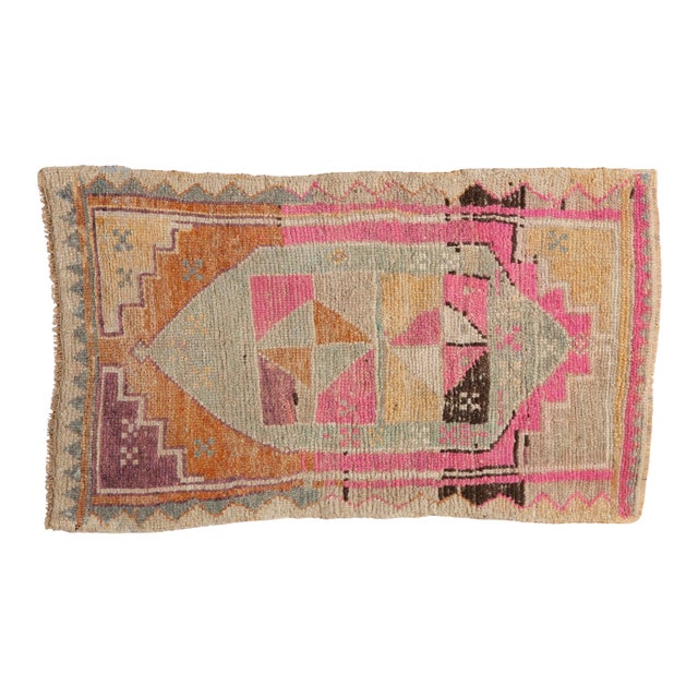 Vintage Distressed Kars Rug - 2'1" x 3'6" For Sale