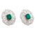 Natural Zambian Emerald 6.80cts & Diamond 7.29cts Earring in 18k gold For Sale - Image 15 of 18