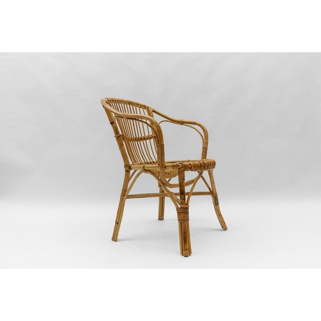 Vintage Rattan Armchairs, 1960s, Set of 4 For Sale - Image 9 of 16