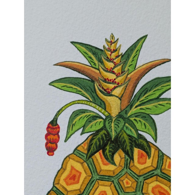 Botanicals of Modern Painted Pineapples Set of 4 For Sale In Atlanta - Image 6 of 7
