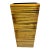 Vintage Tall Modernist Striped Bamboo Veneer Vase For Sale