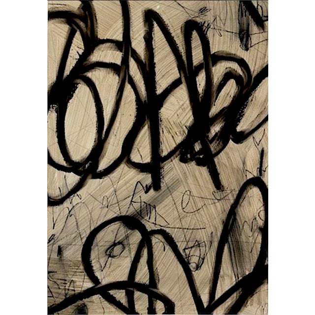 Abstract Black Gesture I – IV by Murray Duncan 2026, Set of Four Mixed Media Works on Paper For Sale - Image 3 of 6
