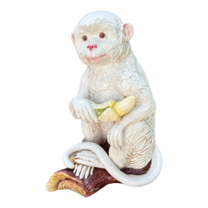 1970s Italian Glazed Ceramic Monkey Statue