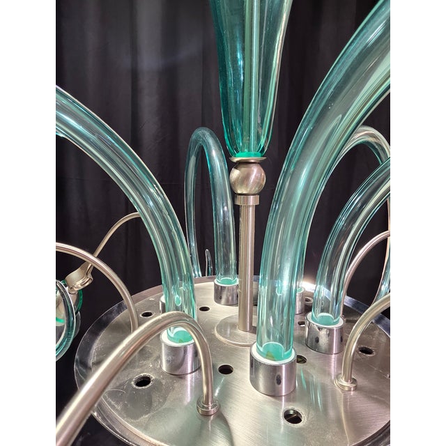 Vintage Murano Glass Chandelier, 1980s For Sale - Image 4 of 11