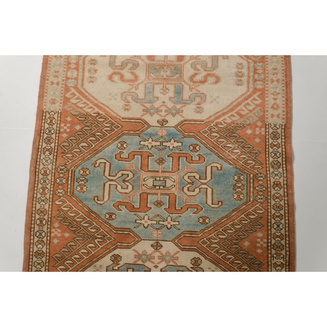 1950s Vintage Peach Colour Oushak Rug For Sale - Image 5 of 10