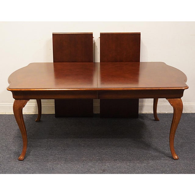 Thomasville Furniture King Street Collection Cherry Contemporary Traditional 114" Dining Table 42621-752 For Sale In Kansas City - Image 6 of 10