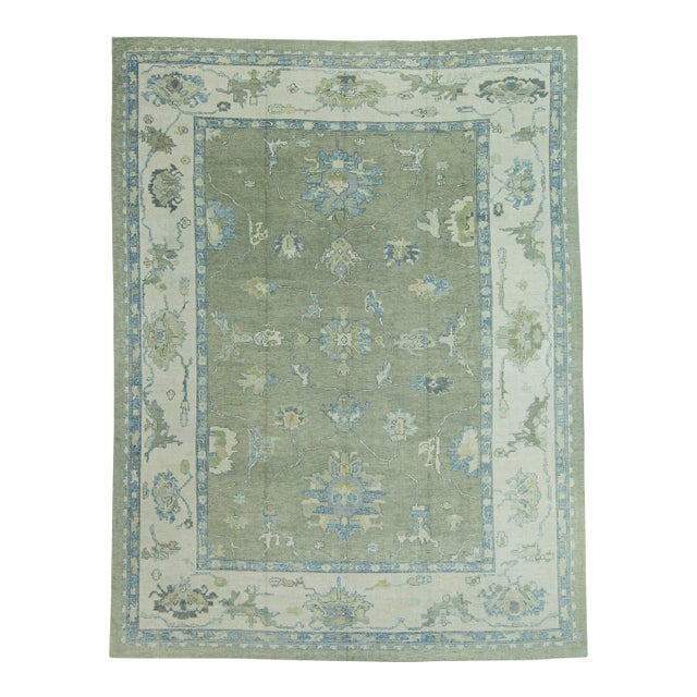 Turkish Oushak Rug 11'10" x 15'7" #19180 For Sale