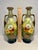 Light Green A Pair of Antique Art Nouveau Hand-Painted Ceramic Vases Dandelion Motif 12"h For Sale - Image 8 of 8