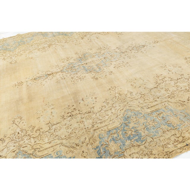 Mid-20th Century Antique Kerman Wool Rug For Sale In New York - Image 6 of 16
