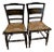 Vintage Hitchcock Set of Two Americana Side Chairs, a Pair For Sale