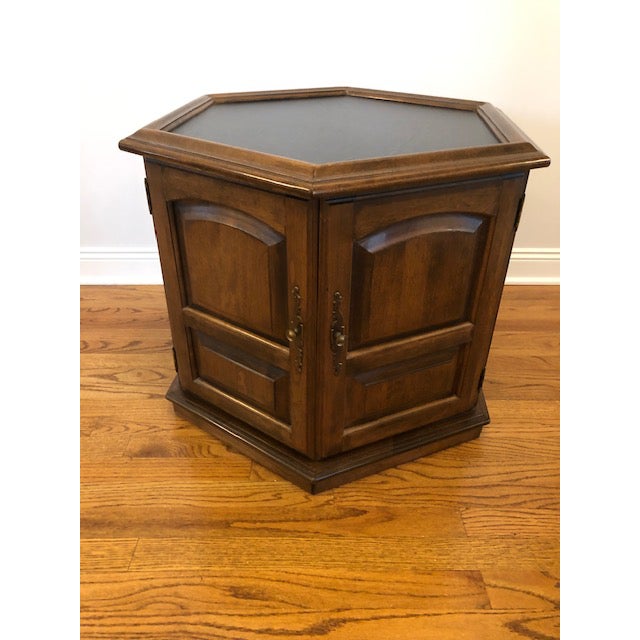 Ethan Allen Slate Top Hexagonal Side Table Outstanding! Chairish