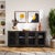 The Nolan Black Wood Console is a stunning piece of furniture with a sleek, contemporary design featuring a black wood...