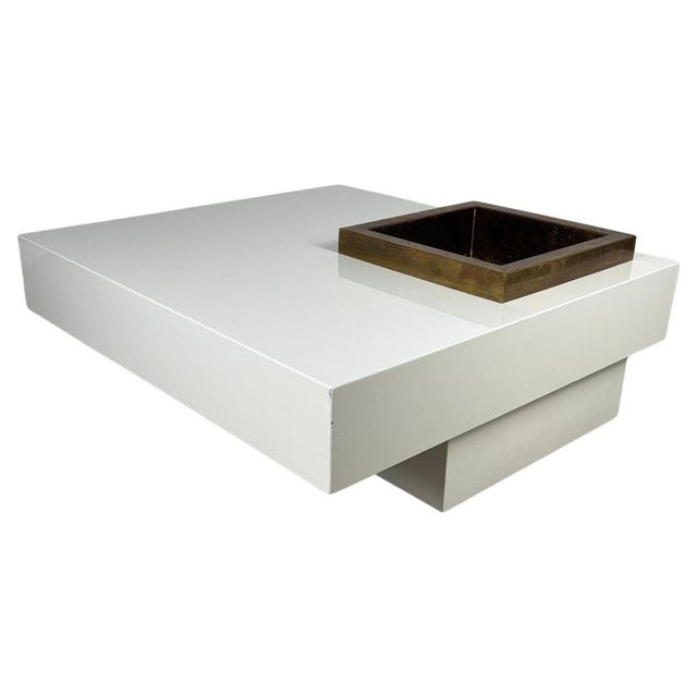 Low Table with Copper Drink Holder, 1960s For Sale - Image 15 of 15