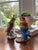 Mid 20th Century Pair of Porcelain Parrots For Sale - Image 5 of 6