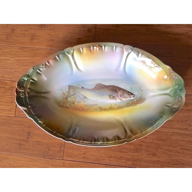 Late 19th Century Antique German Game Fish Platter & Plates Set For Sale - Image 5 of 11