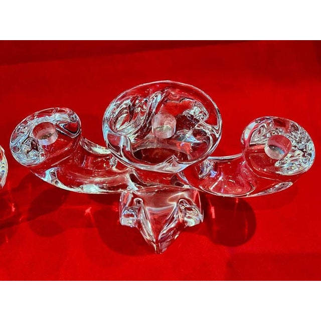 Orion Crystal Candlesticks from Daum France, Set of 2 For Sale - Image 10 of 11