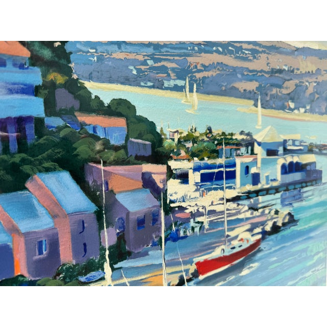 Realism Howard Behrens Sausalito Limited Edition Signed and Numbers Serigraph Print Cxxxix-Clxxv(138/175) For Sale - Image 3 of 9