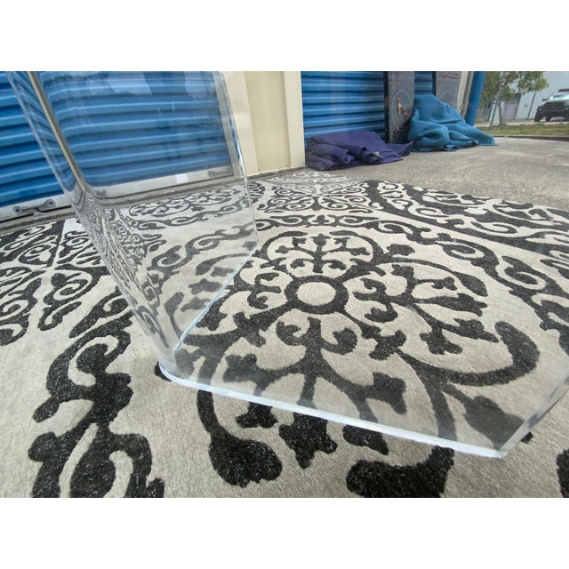 Lucite Glass Top Dining Table For Sale - Image 10 of 11