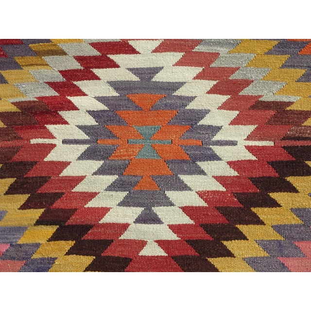Mid 20th Century Turkish Anatolian Kilim Rug-5’7’x9’6" For Sale - Image 11 of 13