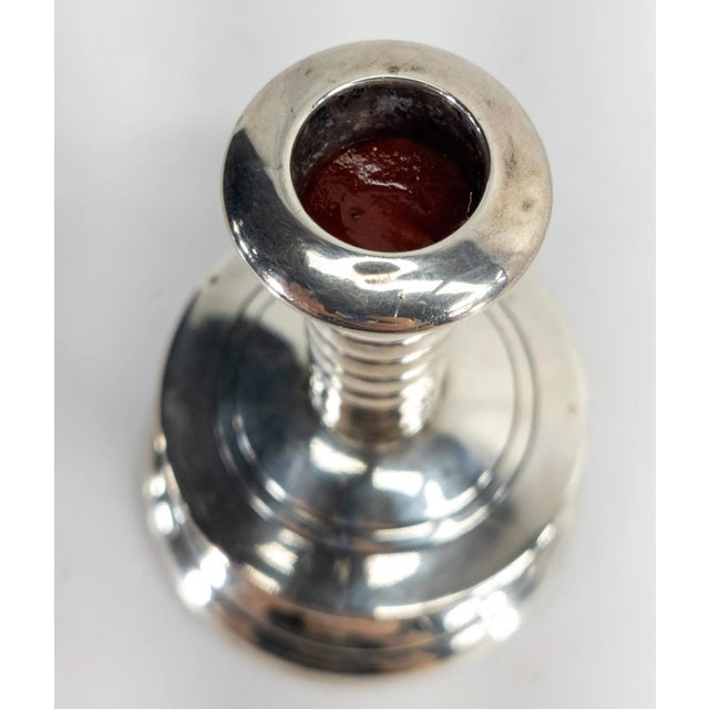 Mid 20th Century 20th Century American Sterling Silver Weighted Candlestick For Sale - Image 5 of 10