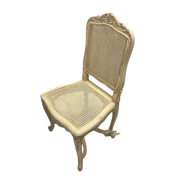 1980s Caned & Painted Régence Style Chairs, 2 Arm 10 Side - Set of 12 For Sale In New York - Image 6 of 12