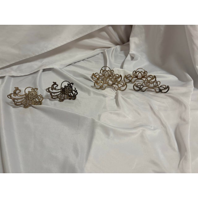 Holidays in style would be wonderful with these vintage card place holders from an era gone by, These 6 eligeant silver...