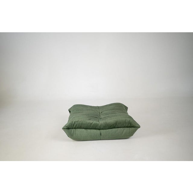 Set of Togo Lounge Chair and Ottoman in Moss Velvet by Michel Ducaroy for Ligne Roset, 1973 For Sale - Image 6 of 18