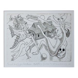 Czeslaw Tumielewicz, In Front of a Manor, 2011, Etching For Sale