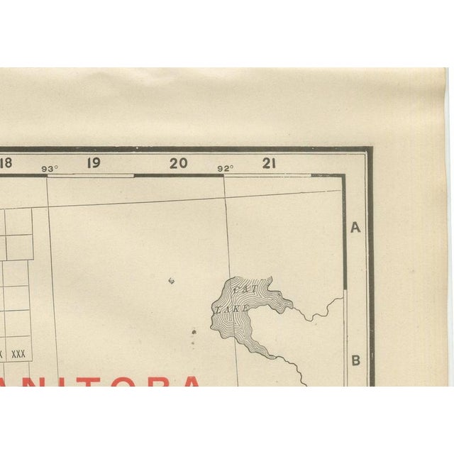 Paper Antique Map of Manitoba with Lake Winnipeg by Ran McNally, 1899 For Sale - Image 7 of 12