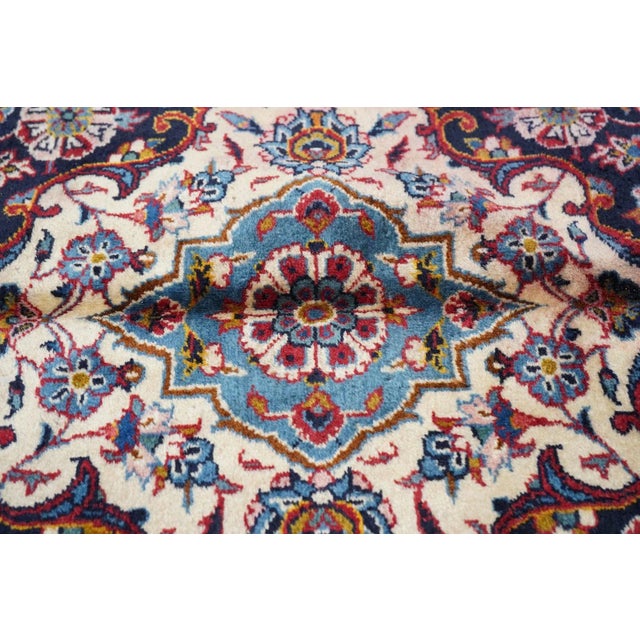 1960s Vintage Kashan Rug 10'8'' x 14'3'' For Sale In New York - Image 6 of 12
