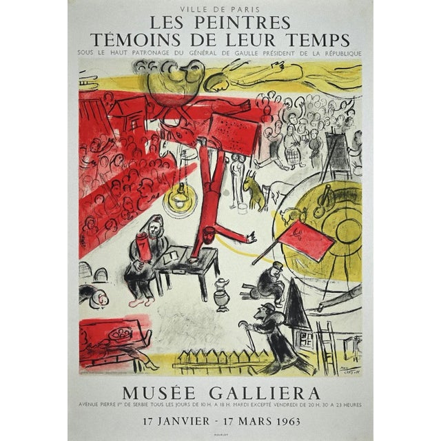 Les peintres Témoins de leur Temps is a rare vintage poster realized in the 1963 in offset and lithograph after Marc...