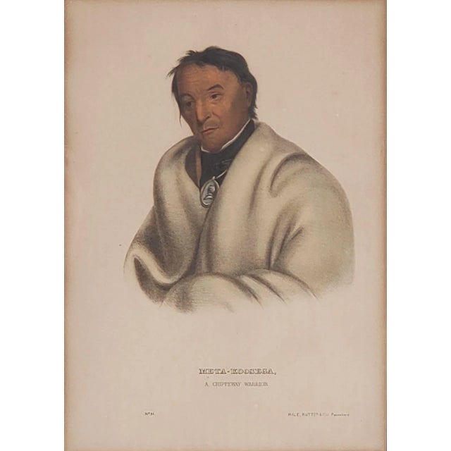 A hand-colored engraving of American Indians, 19th century.