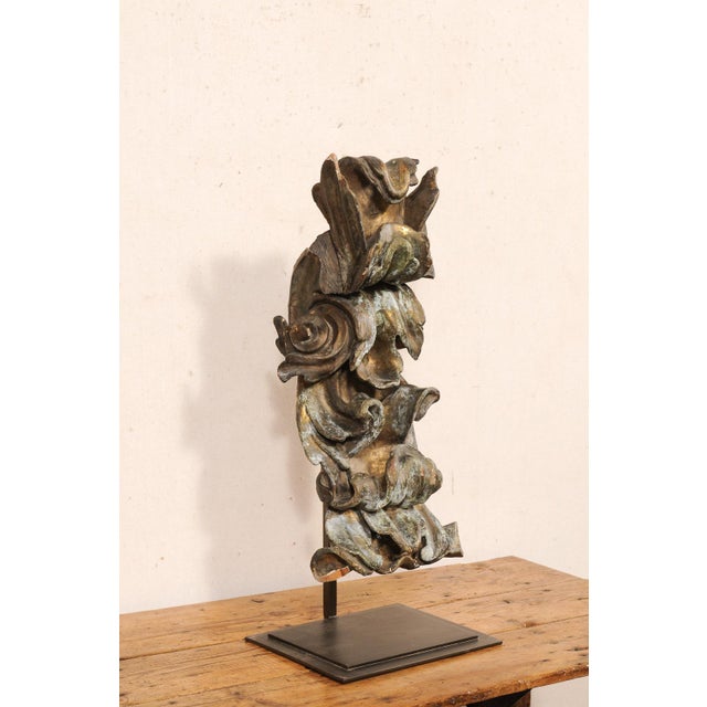 Stunning 18th C. Italian Carved Fragment on Stand For Sale - Image 10 of 11