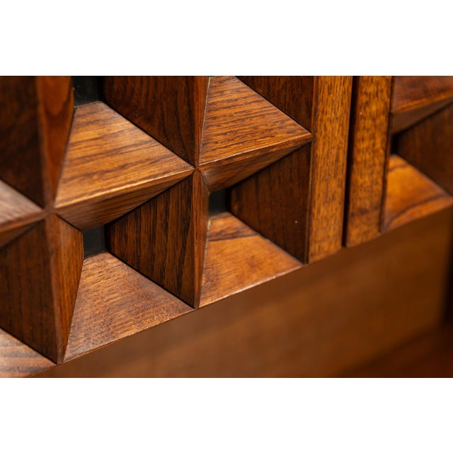 Large Bookcase in Carved Slavonian Oak by Giuseppe Rivadossi, Italy, 1970s For Sale - Image 11 of 16