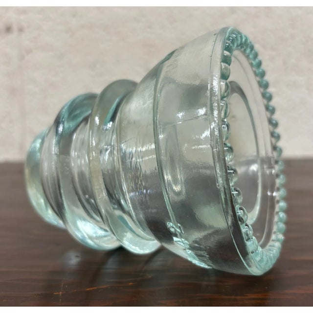 Vintage Hemingray-42 Teal Tinted Glass Insulator For Sale In Kansas City - Image 6 of 6