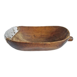 Vintage Hutu Burundi Wood Scoop Bowl For Sale