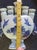 Vintage Chinese Porcelain Tulip Blue Five Finger Tulipiere Vase For Sale - Image 4 of 5