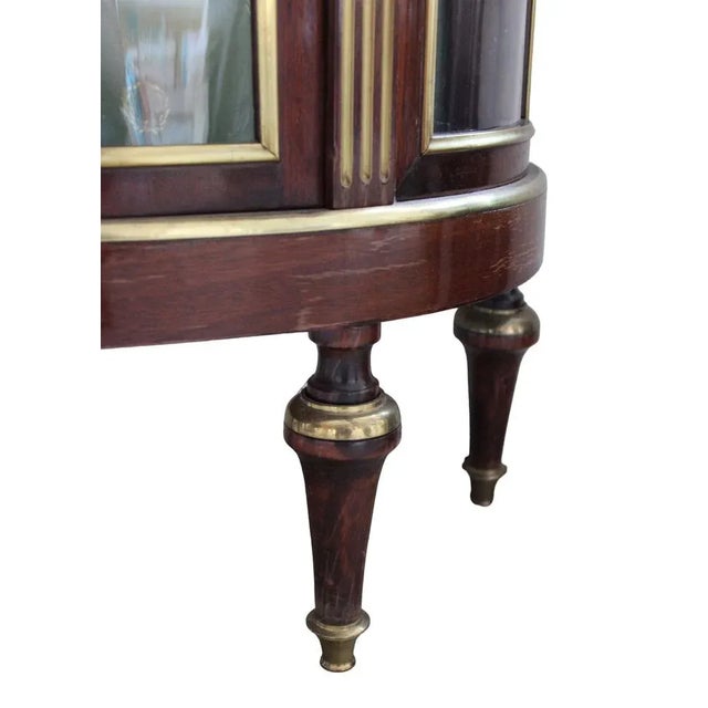 Mahogany, Brass and Marble Showcase, France, 1900s For Sale - Image 3 of 8