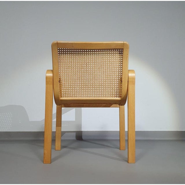 Beechwood and Webbing Chair by Olivo Pietro, Italy, 1970s For Sale - Image 10 of 18
