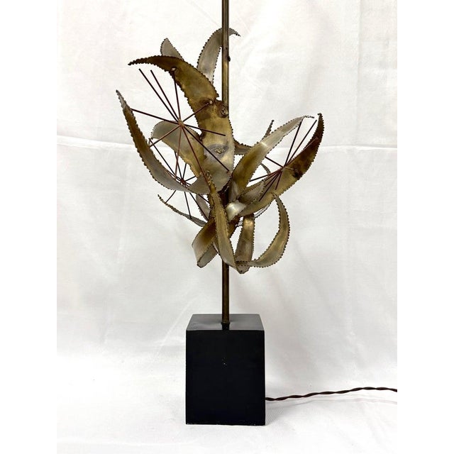 1960s Torch Cut Brutalist Lamp by Bijan of California for Laurel Lamp For Sale - Image 5 of 12