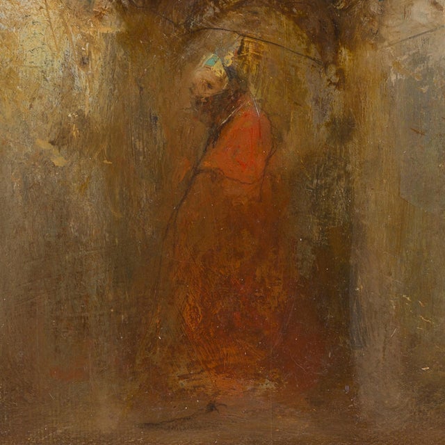 2010s Entrance and Exit by Vachagan Narazyan | Oil on canvas depicting a tunnel with a figure. For Sale - Image 5 of 5